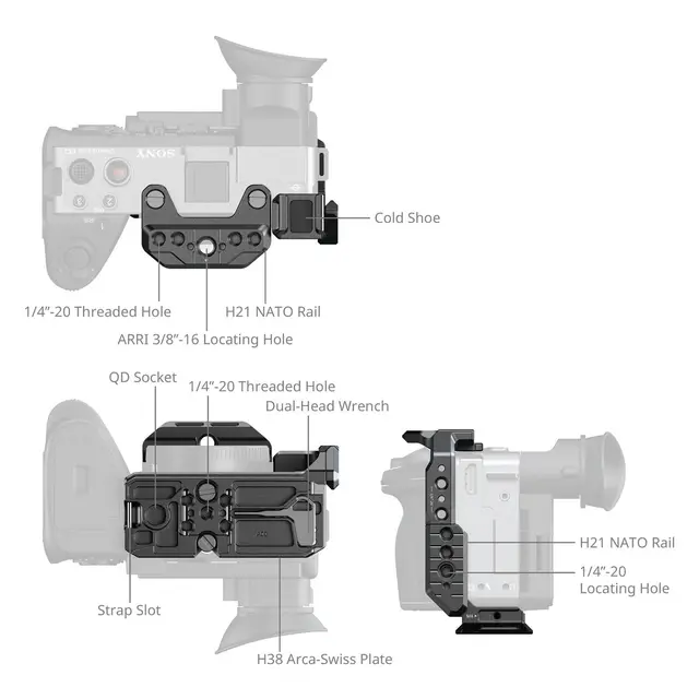 SmallRig 5591 Half Cage for Sony FX2 