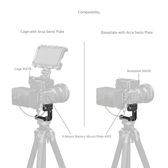 SmallRig 5594 Vertical Mount Plate For Cage with Arca-Type Plate 