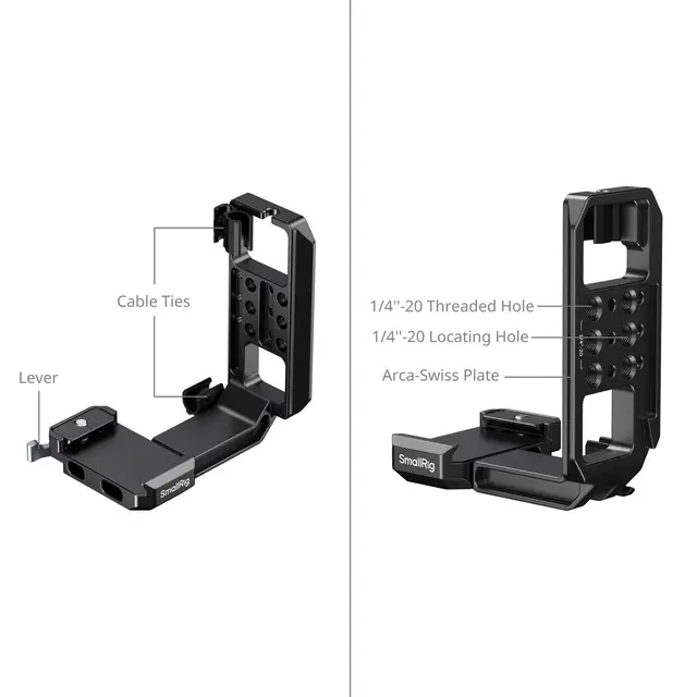 SmallRig 5594 Vertical Mount Plate For Cage with Arca-Type Plate 