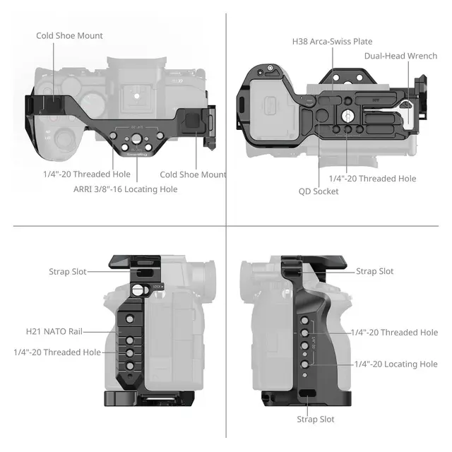 SmallRig 5599 HawkLock Cage Kit for Sony For Sony A 7R V/7 IV/7S III/ 1/ 7R IV 