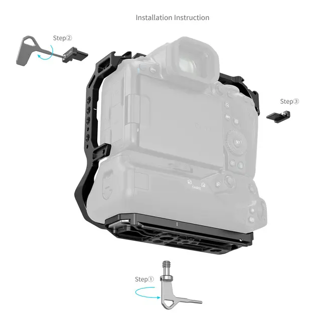 SmallRig 5623 Cage for Canon R5 Mark II med Battery Grip BG-R20 