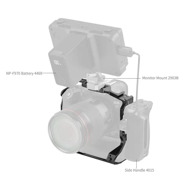 SmallRig 5623 Cage for Canon R5 Mark II med Battery Grip BG-R20 