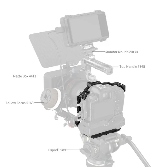 SmallRig 5623 Cage for Canon R5 Mark II med Battery Grip BG-R20 