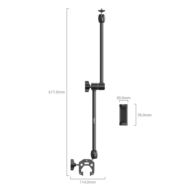 SmallRig 5624 Desktop Magic Arm With Crab-Shaped Clamp Kit 