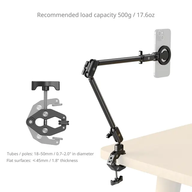 SmallRig 5626 Desktop Magic Arm With Crab-Shaped Clamp Kit (MagSafe) 