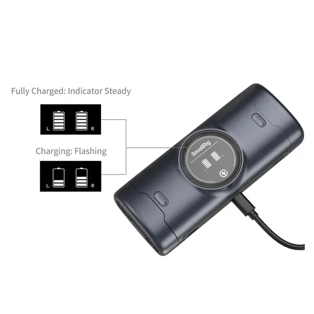 SmallRig 5696 Portable Charger Case Kit For Sony NP-FZ100 m/ 2 Batterier 