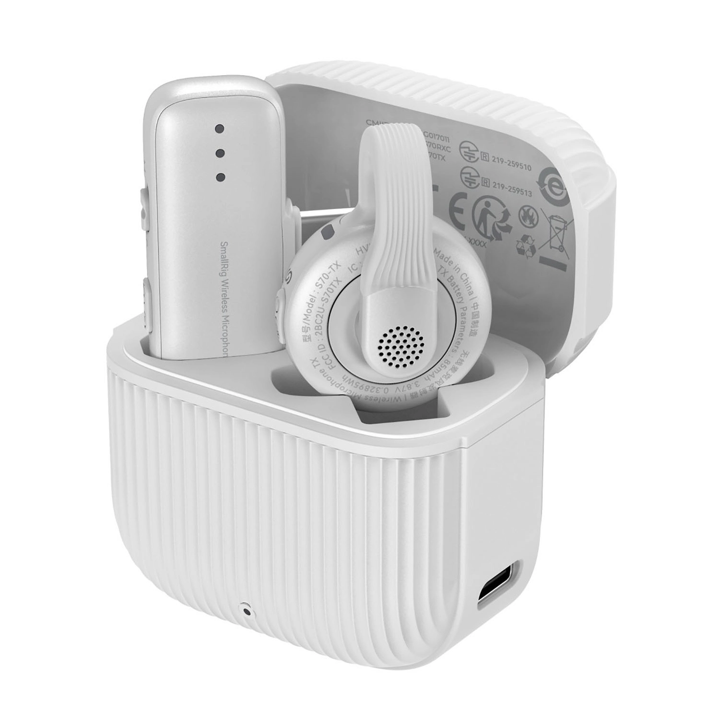 SmallRig 5719 S70-C1 Wireless Microphone With USB-C Adapter for Phones White