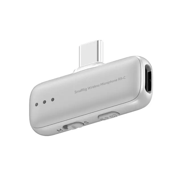 SmallRig 5719 S70-C1 Wireless Microphone With USB-C Adapter for Phones White 