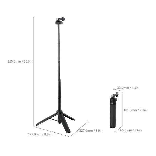 SmallRig 5725 Grip-Tripod for Action Cam 