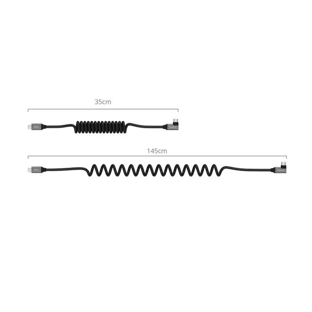 SmallRig 5730 USB-C Data Cable Coiled Spiralkabel USB-C - USB-C rett/vinklet 