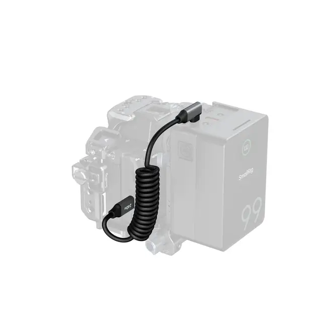 SmallRig 5730 USB-C Data Cable Coiled Spiralkabel USB-C - USB-C rett/vinklet 