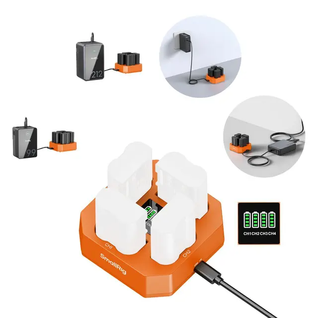 SmallRig 5747 Fire-kanals Batterilader For Nikon EN-EL15c Batterier 