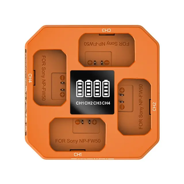 SmallRig 5749 Fire-kanals Batterilader For Sony NP-FW50 Batterier 