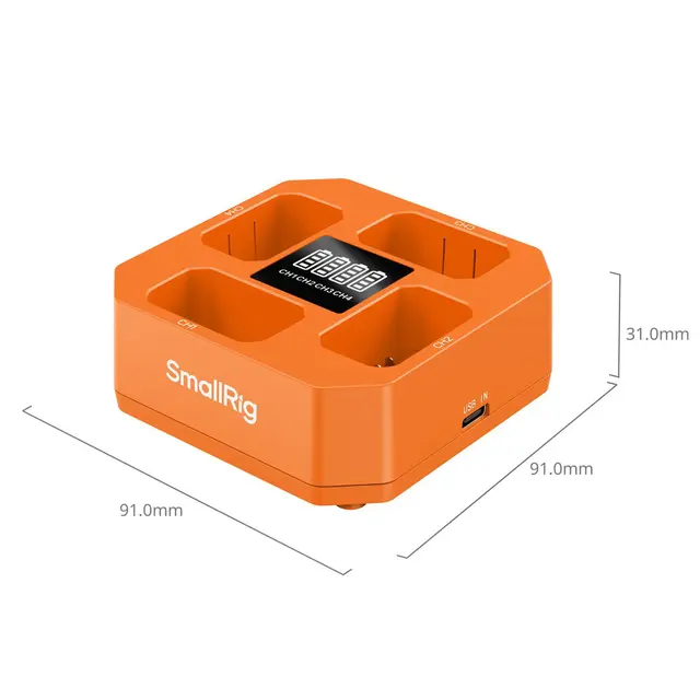 SmallRig 5749 Fire-kanals Batterilader For Sony NP-FW50 Batterier 