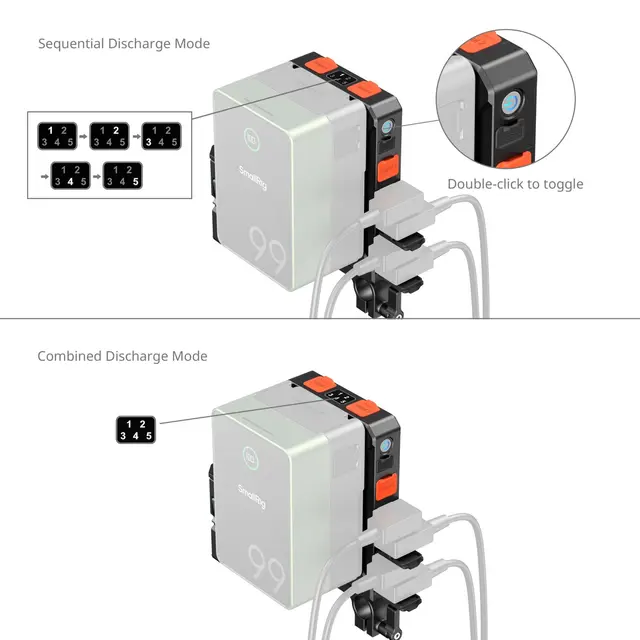 SmallRig 5881 V-Mount Adapter Plate With 15mm Dual Rod Clamp 