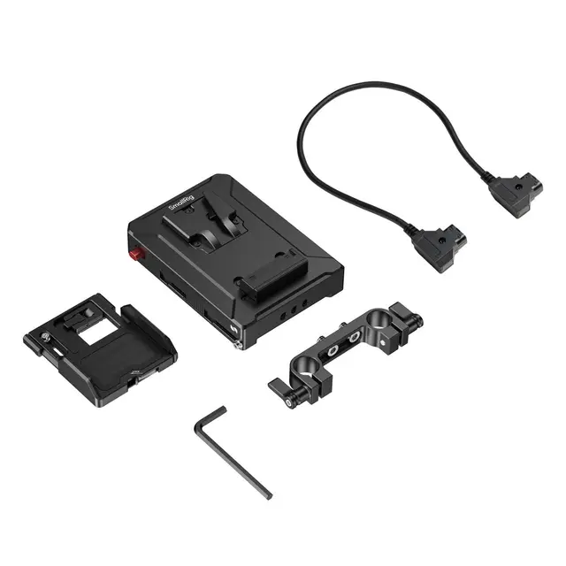 SmallRig 5881 V-Mount Adapter Plate With 15mm Dual Rod Clamp 