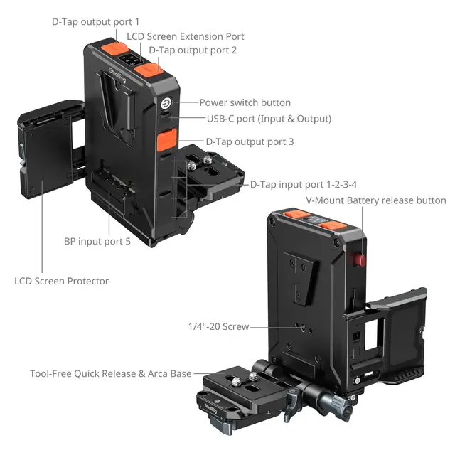 SmallRig 5899 V-Mount Adapter Plate Arca-Swiss 
