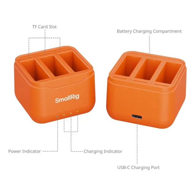 SmallRig 5921 Camera Battery Charger For DJI Action 6/Action 5 Pro/Osmo 360 