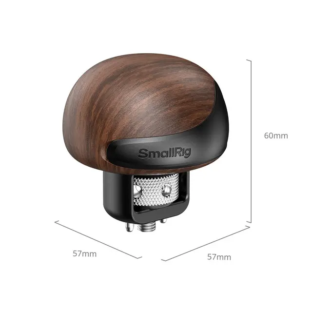 SmallRig 5926 Mini Wooden Side Handle With 1/4''-20 Locating Screw 