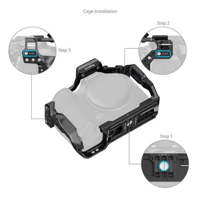 SmallRig 5954 HawkLock QR Cage For Canon R6 Mark III / R6 Mark II 