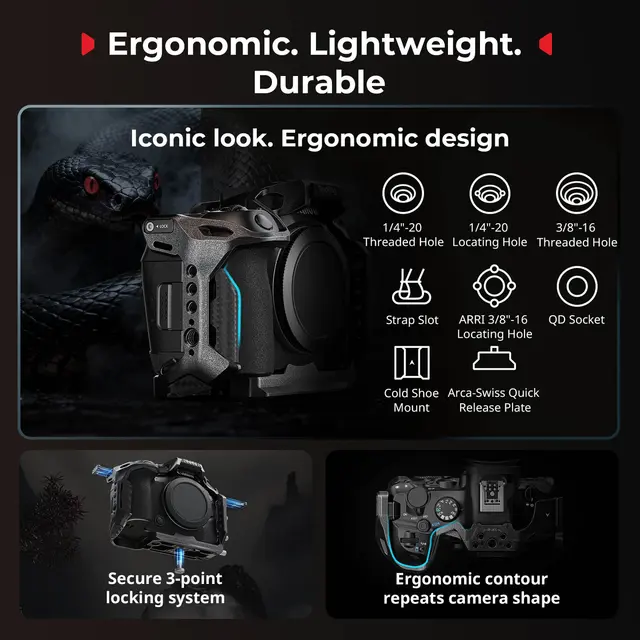 SmallRig 5958 HawkLock QR Cage Kit For Canon R6 MK III/II Advanced Edition 