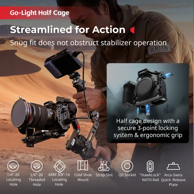 SmallRig 5960 Black Mamba Cage Kit For Canon R6 Mark III / R6 Mark II 