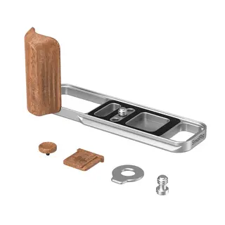 SmallRig 5984 L-Shaped Mount Plate Silvr w/Wooden Handle Fujifilm X-E5 Rosewood