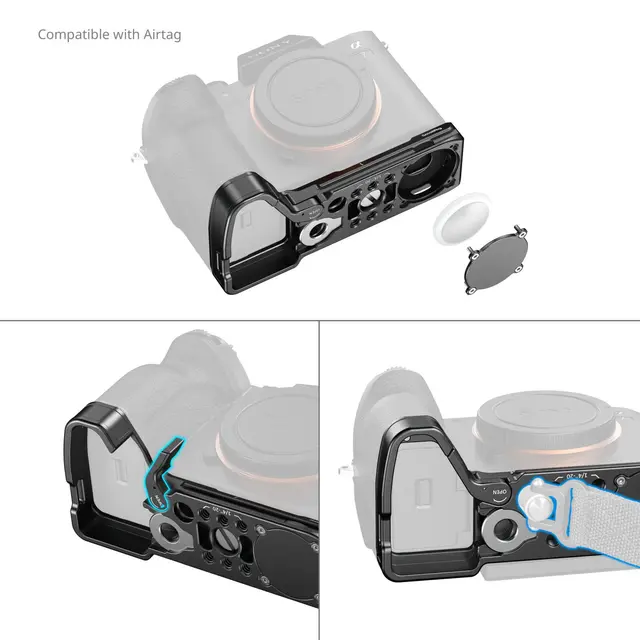 SmallRig 6033 Baseplate with AirTag Slot For Sony Alpha 7 V / 7R V / 7 IV 