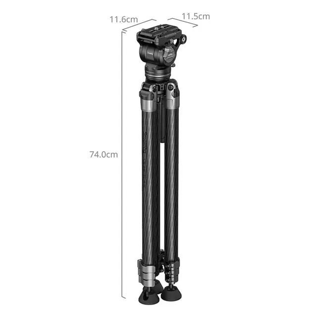 SmallRig 6079 Heavy-Duty Video Tripod Carbon Fiber 