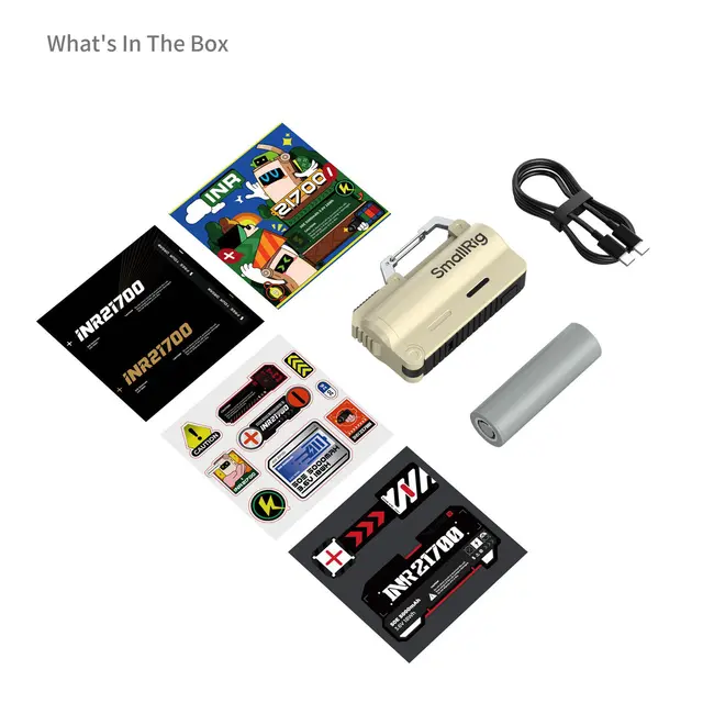 SmallRig 6088 Battery and Charger Kit For 21700 Battery. 5000mAh. Brown 