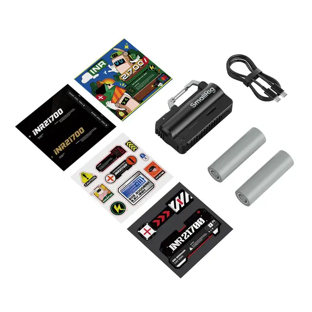 SmallRig 6091 EDC Power Bank KIT 10000 2x 21700 Battery. 10000mAh. Black 