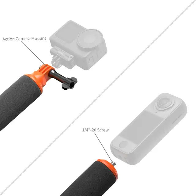 SmallRig 6152 Floating Grip GoPro feste + 1/4" for Action Cameras 
