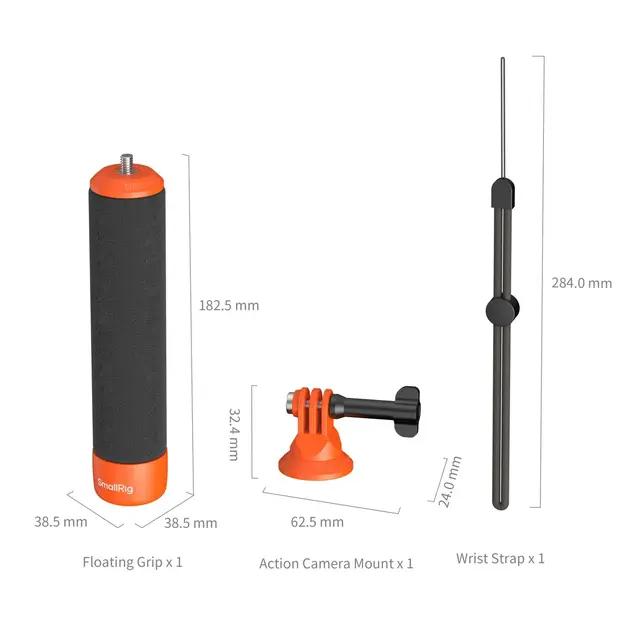 SmallRig 6152 Floating Grip GoPro feste + 1/4" for Action Cameras 