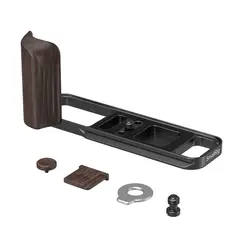 SmallRig 6237 L-Shaped Mount Plate Black w/Wooden Handle for Fujifilm X-E5 Ebony