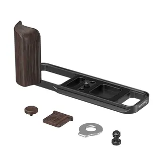 SmallRig 6237 L-Shaped Mount Plate Black w/Wooden Handle for Fujifilm X-E5 Ebony