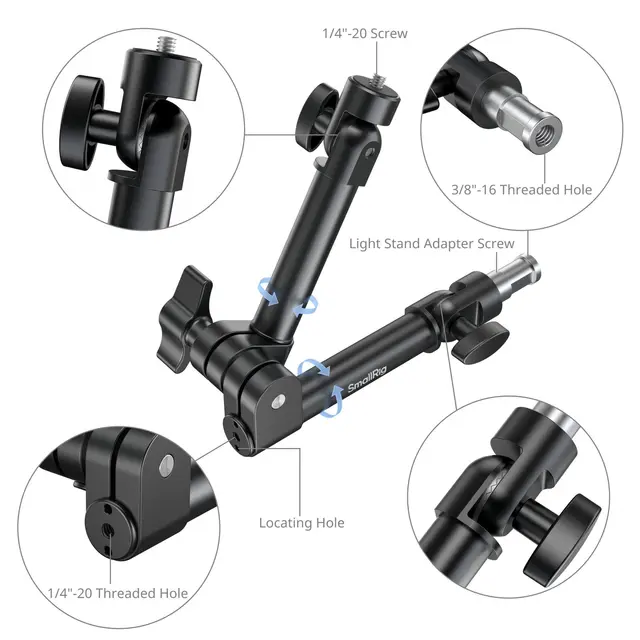 SmallRig 6324 12" Rosette Magic Arm Supp 