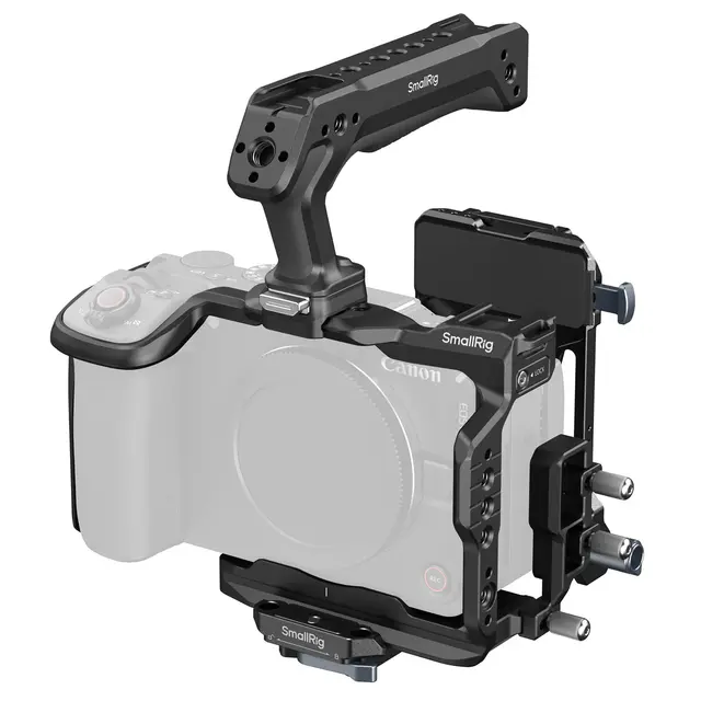 SmallRig 6381 HawkLock QR Cage Kit w/V-Mount Battery Plate. For Canon R6 V 
