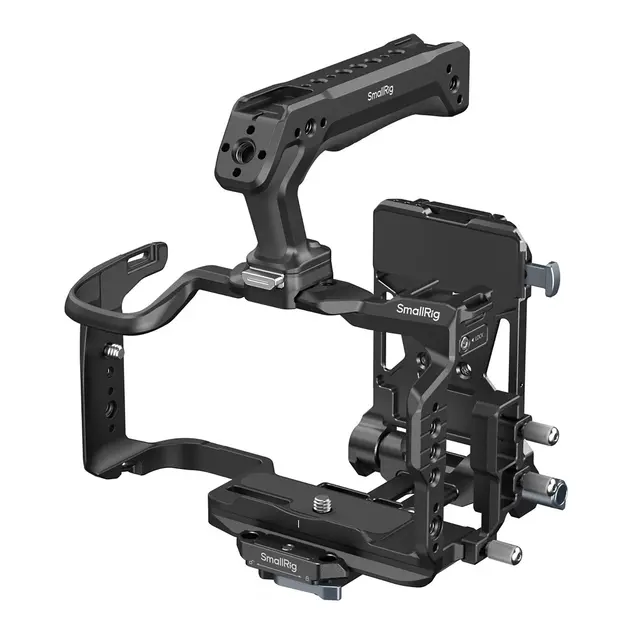 SmallRig 6381 HawkLock QR Cage Kit w/V-Mount Battery Plate. For Canon R6 V 