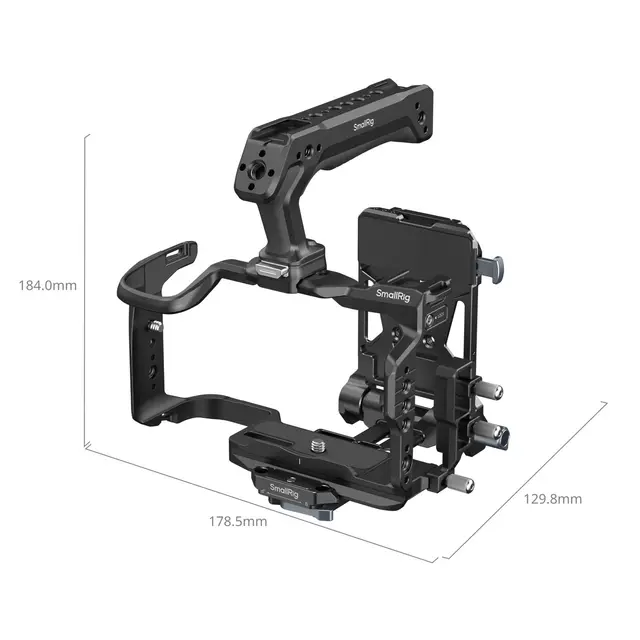 SmallRig 6381 HawkLock QR Cage Kit w/V-Mount Battery Plate. For Canon R6 V 