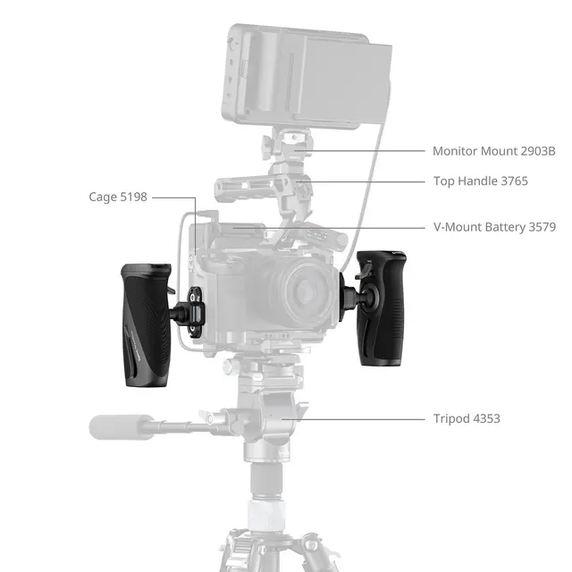 SmallRig 6405 Rotating Side Handle Med HawkLock H21 QR NATO Clamp 