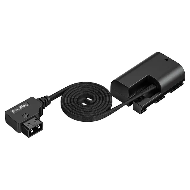 SmallRig 6413 D-Tap to LP-E6P Attachable Self-Coiling Dummy Battery Power Cable 