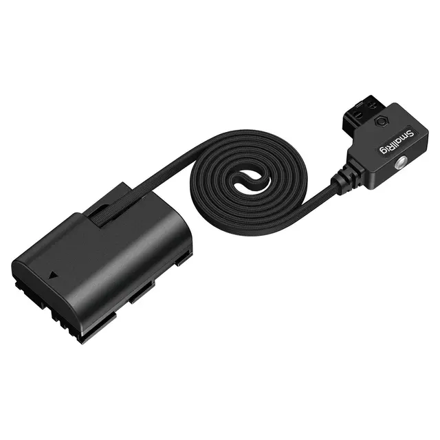 SmallRig 6413 D-Tap to LP-E6P Attachable Self-Coiling Dummy Battery Power Cable 