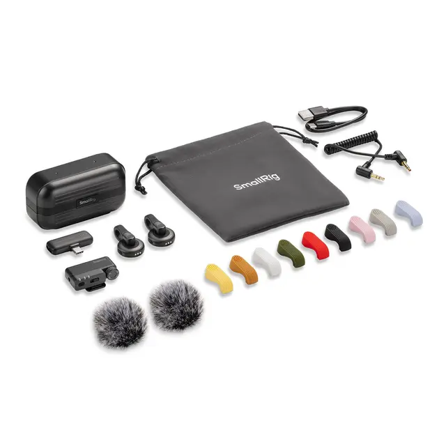 SmallRig 56526 S70 Wireless Microphone With Multi-Device Compatibility. Black 