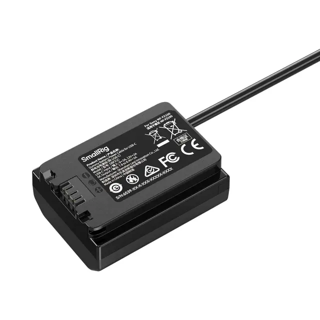 SmallRig 6539 Dummy Battery Cable USB-C For Sony NP-FZ100 