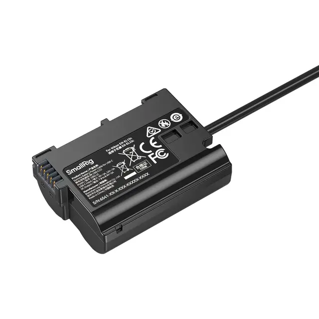 SmallRig 6541 Dummy Battery Cable USB-C For Nikon EN-EL15c 