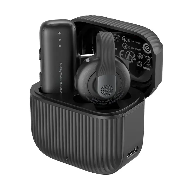 SmallRig 6546 S70-C1 Wireless Microphone With USB-C Adapter for Phones. Black 
