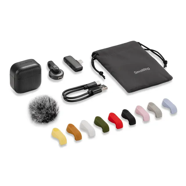SmallRig 6546 S70-C1 Wireless Microphone With USB-C Adapter for Phones. Black 