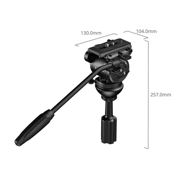 SmallRig 6551 Heavy-Duty Video Head Max 10kg. 75mm kulefeste. Aluminium 