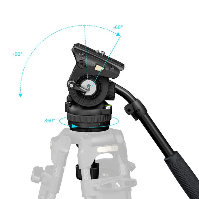 SmallRig 6553 Heavy-Duty Video Head Max 15kg. 75mm kulefeste. Aluminium 