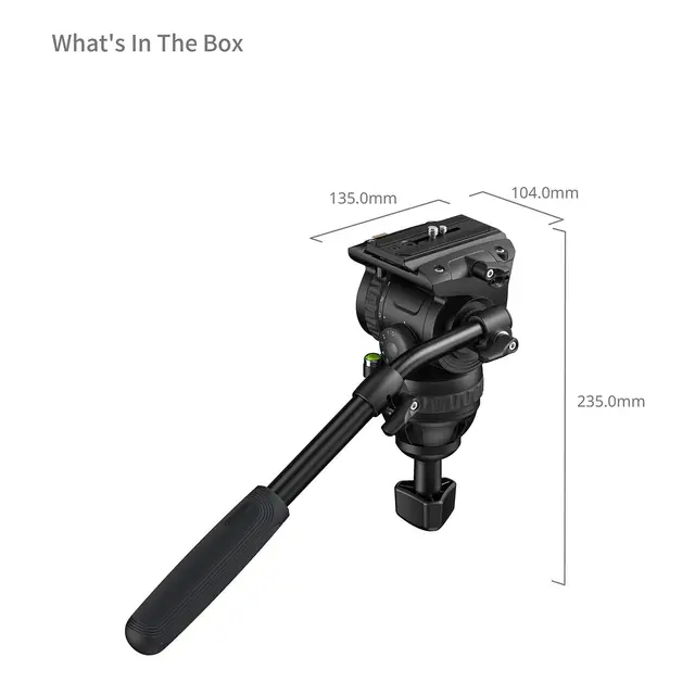 SmallRig 6553 Heavy-Duty Video Head Max 15kg. 75mm kulefeste. Aluminium 
